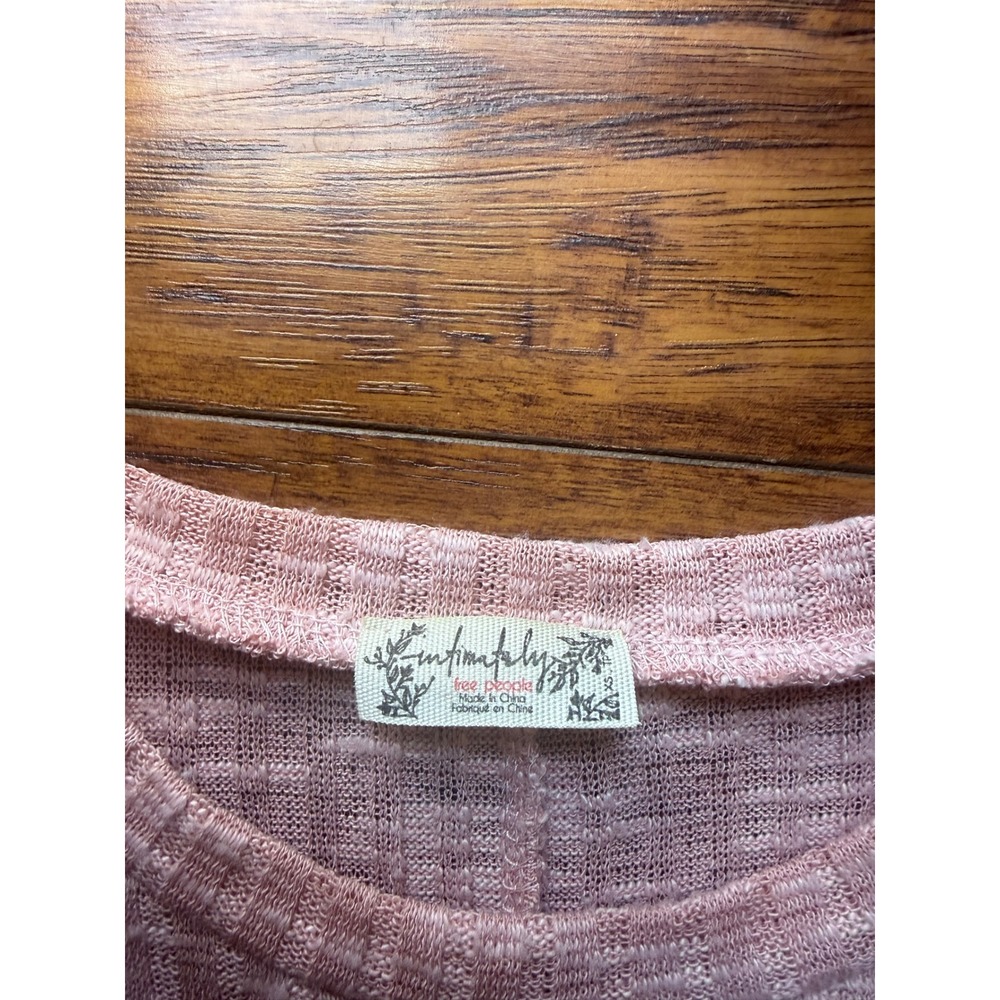 Intimately Free People Pink Space Dye Ribbed Long Sleeve Top XS - Picture 2 of 5
